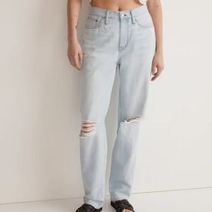 Madewell Slouchy Boyjean in Wrightlane Wash